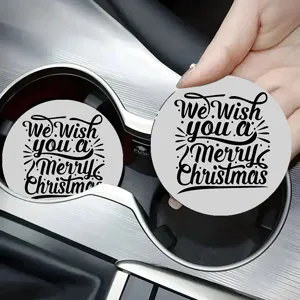 Kerst Siliconen Auto Onderzetters Ronde Antislip Drankbeker Mat Voor Thuis Bar Feest Decor