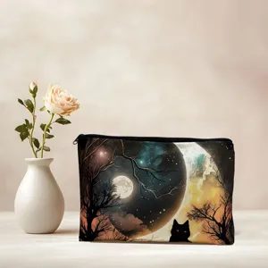 Borsa per trucco in stile gotico grande capacita custodia portaoggetti cosmetica.