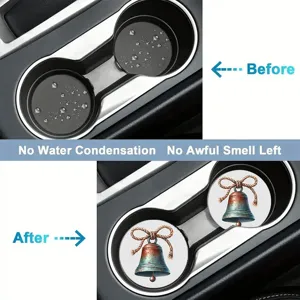 Sottobicchieri per auto in silicone di Natale impermeabili antiscivolo accessori decorativi
