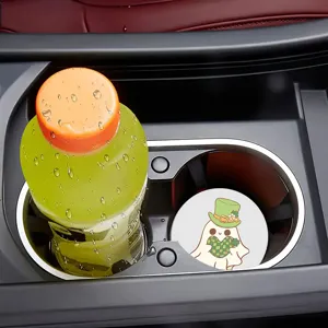 Mignon dessin animé sous-verre porte-tasse de voiture tapis antidérapant accessoire auto