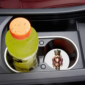 Sottobicchiere per auto di Natale festivo con motivo schiaccianoci decorazione tappo