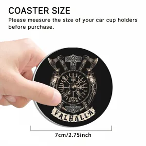Non-slip silicone car cup coaster round thermal insulation pad auto accessories 7cm