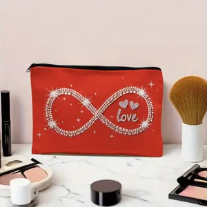 Printed zipper makeup bag large capacity travel wash bag portable pencil pouch for students
