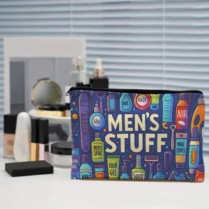 Men's toiletry cosmetic storage bag travel makeup organizer zipper pouch for daily use
