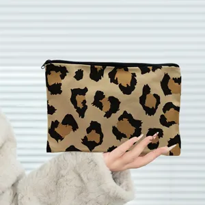 Canvas Cosmetic Bag Pencil Case Portable Makeup Pouch Storage Bag Student Stationery Bag Women Travel Toiletry Organizer