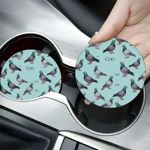 Sottobicchiere per auto in silicone simpatico motivo piccione antiscivolo pratico