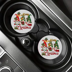 Weihnachts Auto Untersetzer Set, Süße Wichtel Tassenhalter Einlagen, Rutschfeste Matte