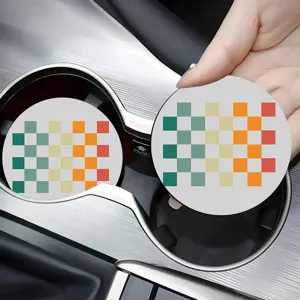 Silicone car coaster cup holder mat non-slip waterproof drink mat for auto accessories