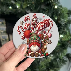 Weihnachten Wichtel Auto Untersetzer festlich Tisch Tassenmatte Deko Zubehör neu top