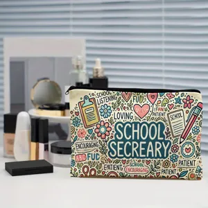 Borsa cosmetica in tela astuccio scolastico cancelleria custodia portaoggetti con zip