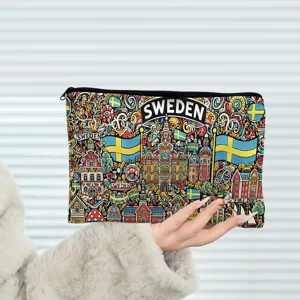 Reise Kosmetiktasche mit Reissverschluss Make-up Etui tragbarer Kulturbeutel Damen neu