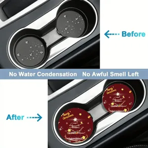 Christmas diatomaceous earth car cup coaster absorbent non-slip anti-condensation mat