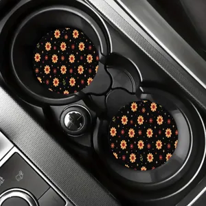 Silicone car cup holder coasters, anti-slip mat for automotive interior accessories.