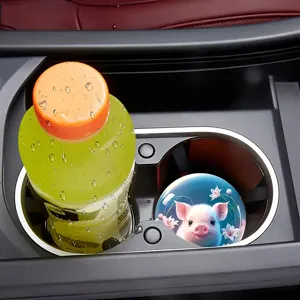 Set de table rond avec joli motif de cochon napperon isolant thermique pour déco