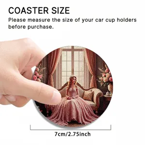 Sottobicchiere auto tappetino antiscivolo 7cm design principessa vintage accessori.