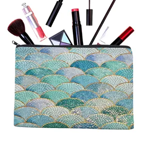 Diamond painting cosmetic bag zipper pouch portable mosaic makeup organizer pencil case