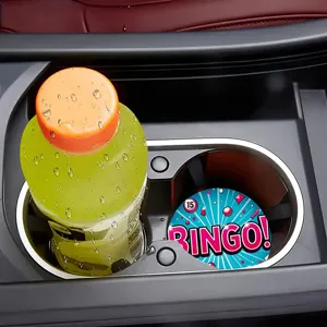 Silikon Auto Tassenhalter Untersetzer Antirutsch Matte Auto Zubehör süßes Bingo Muster Einsatz