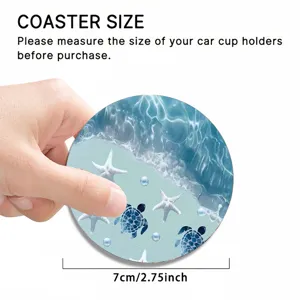 Ozean Stil Schildkröte Auto Untersetzer rutschfeste Becherhalter Matte 7cm Durchmesser