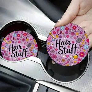Rutschfester Silikon-Auto-Becherhalter-Untersetzer Mit Sonnenuntergang-Gebirge Blumen Strass Muster Dekorativer Kaffee-Untersetzer Für Auto Interieur Küche Tisch