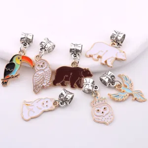 DIY Enamel Alloy Charms Cute Cartoon Animal And Object Pendants For Jewelry Making Bracelet Necklace Craft Accessories