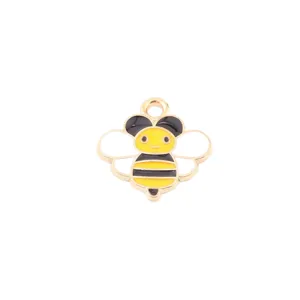 Süße Biene Legierung Emaille Charme Anhänger DIY handgemachte Schmuck Accessoires