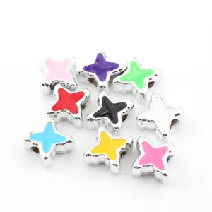 DIY 10mm Vierpass CCB Perlen UV Beschichtet Stern Abstandshalter Schmuckherstellung Armband