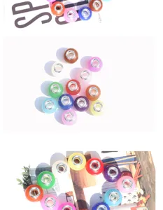 Perline colorate sensibili ai raggi UV con foro grande per bracciali con ciondoli e accessori fai da te.