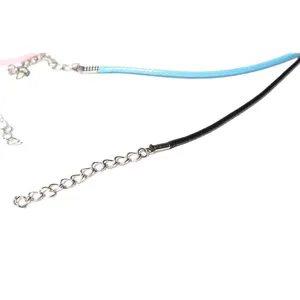 DIY wax cord necklace rope with lobster clasp and extension chain for jewelry making crafts supply