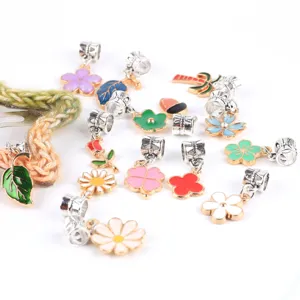 Legierung Emaille Blume Blatt Kokosnussbaum Charms DIY Anhänger Für Armband Halskette Kleidung Zubehör Schmuck Herstellung