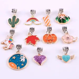 Alloy enamel DIY charms pendants for bracelet necklace jewelry making supplies wholesale