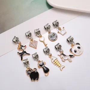DIY Lega Smalto Ciondoli Pendenti Carino Cartoon Panda Unicorn Gatto Accessori Gioielli