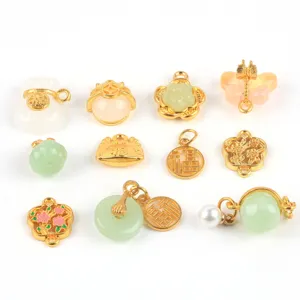 Chinese stijl DIY sieraden accessoires legering imitatie jade hangers knutselspullen