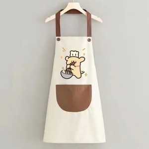 Grembiule da cucina impermeabile con cane chef, cinghie regolabili e comoda tasca frontale.