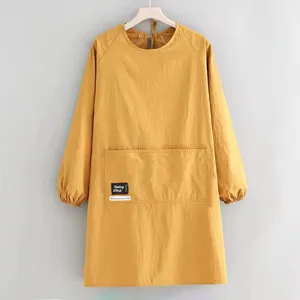 Grembiule da cucina unisex a manica lunga e camice da lavoro idrorepellente per cucinare.