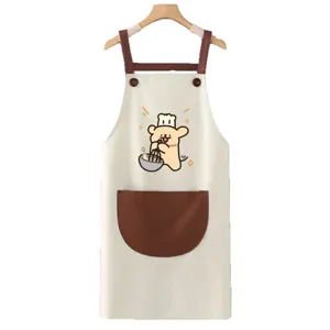 Niedliche Cartoon Kuechenschuerme wasserdicht oelfest mit Taschen zum Kochen Backen Hauptbild