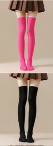Calcetines altos de color sólido por encima de la rodilla para fiesta cosplay uso diario