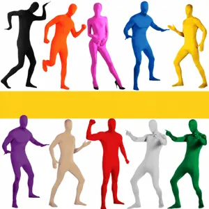 Halloween Cosplay Traje Zentai Cuerpo Entero Spandex Disfraz Invisible Fiesta Rendimiento Escenario Bodysuit Para Adultos Niños