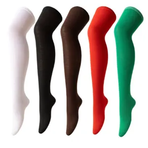 Calcetines altos unicolor por encima de la rodilla set de cinco colores para cosplay