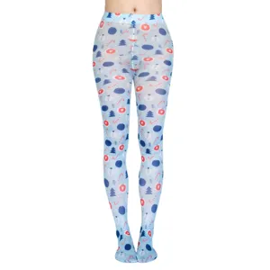 Weihnachten bedruckte Strumpfhose festliche dehnbare Damen Strumpfhosen Feiertag Party