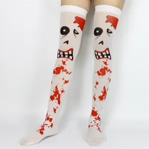 Halloween vampiro sangre calcetines rodilla espeluznante zombie disfraz fiesta medias ropa