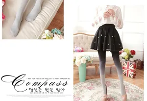 Gradient velvet pantyhose 120D dip-dyed tights for women stylish daily wear autumn winter