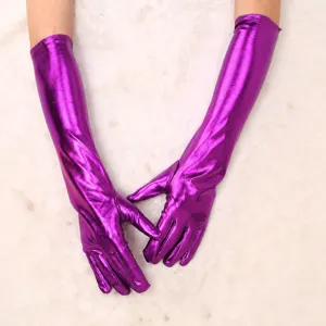 Halloween Lange Kunstleder Bühnenperformance Cosplay Party Handschuhe Damen Mode Kostüm Zubehör