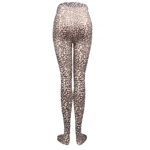 Sexy leopard print pantyhose tights for women, perfect for nightclub party performance.