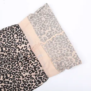 Leopard print pantyhose sexy nightclub tights close-up view detail shot comfortable hosiery