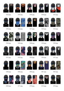 Multifunctional seamless outdoor magic headwear face mask cycling sports scarf bandana.