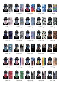 Outdoor seamless magic bandana detail view showing multiple design options for outdoor use.