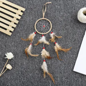 Handgefertigter Feder Traumfänger Anhänger, Indianer Stil Zimmer Hängeornament Dekoration.