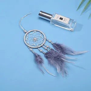 Grauer Traumfänger Hängeornament Wanddekoration Schlafzimmer Anhänger tolles Geschenk.