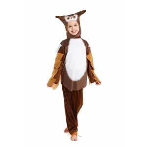 Niños Halloween Cosplay Búho Animal Disfraz Niños Fiesta Rendimiento Traje Poliéster Ropa