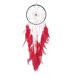 Pink Korean velvet dream catcher wall hanging decor for bedroom home room decoration.